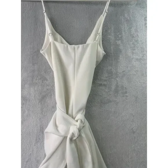 Lucy in the Sky Capri Ruffle Tie Dress • White • XS - Picture 7 of 7